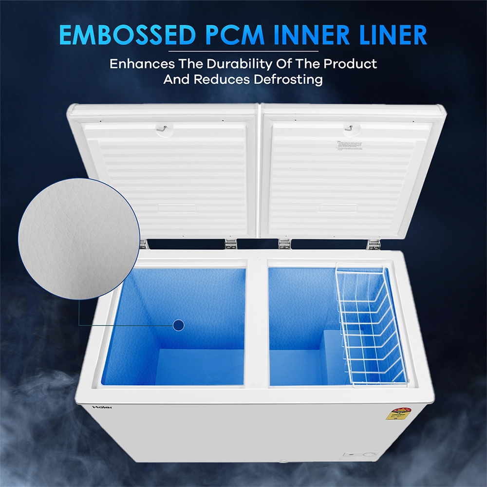 Haier 325 L Combo Chest Freezer with Two Separate Compartments 